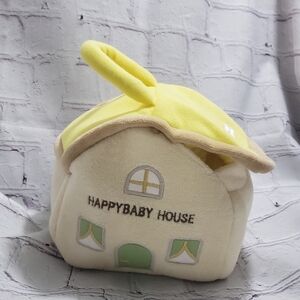 iPlay iLearn Happy Baby House Plush And Rattle Set 6-inch With Handle Tan